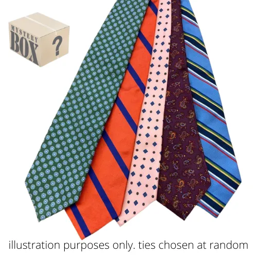 100% Silk Luxury Neckties - 5 Pack Mystery Box ($225 Value)