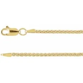 14K Yellow 1.8 mm Wheat 16" Chain