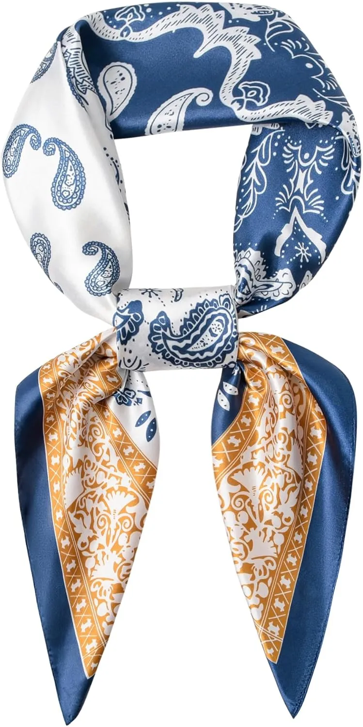 35" Men's Cowboy Scarf - Oversized Western Bandana Neckwear, Large Square Scarf with Gift Packaging