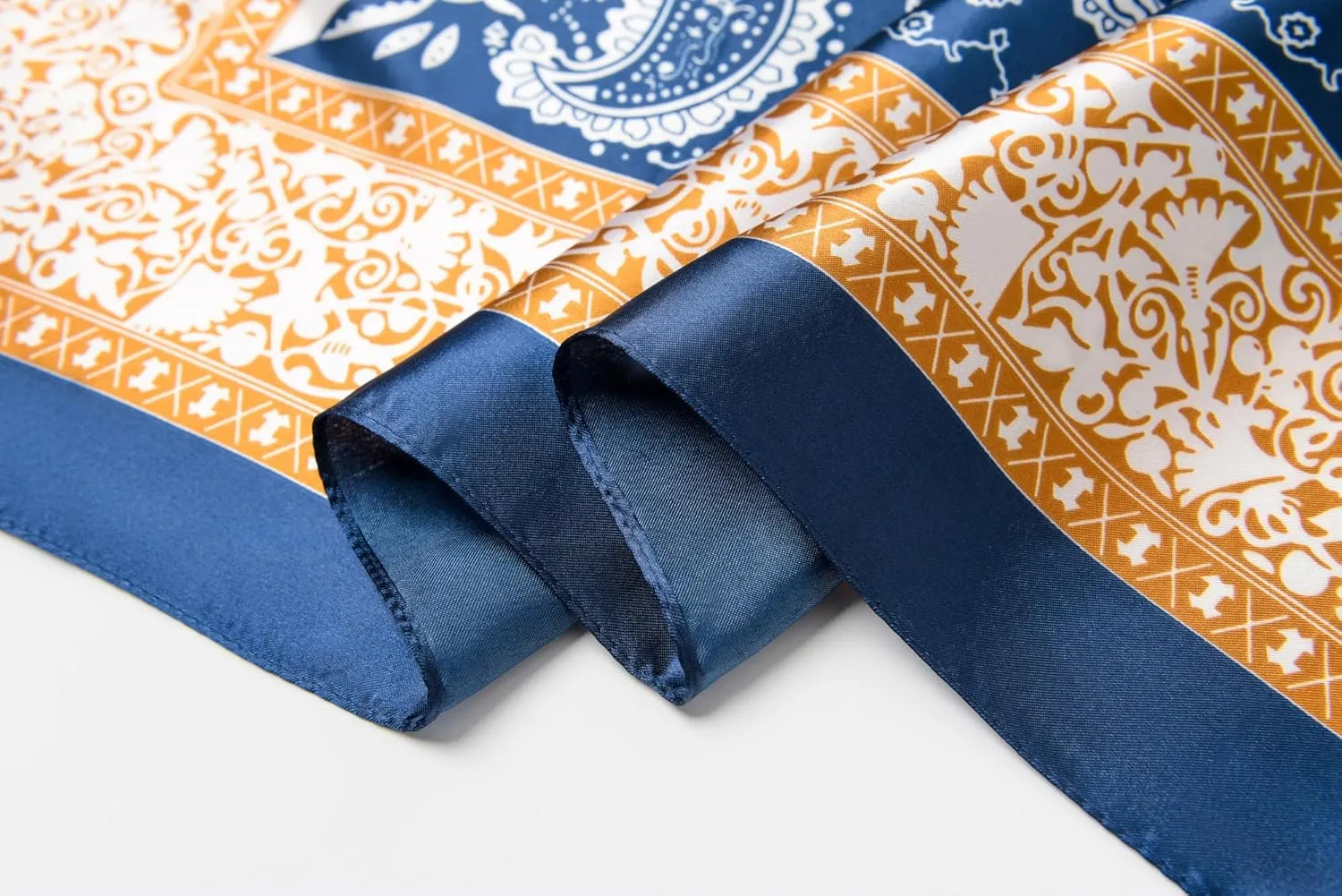 35" Men's Cowboy Scarf - Oversized Western Bandana Neckwear, Large Square Scarf with Gift Packaging
