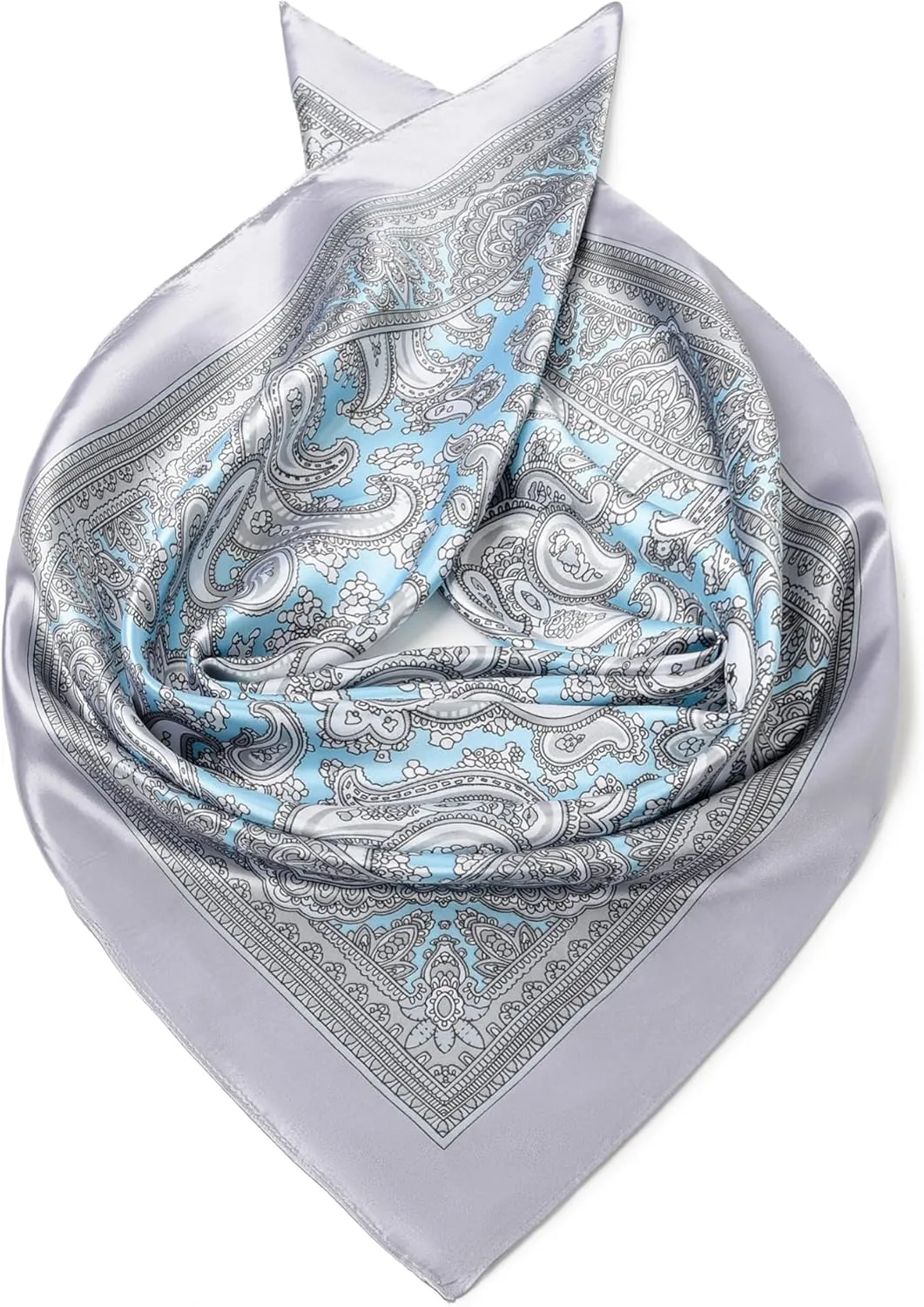 35" Men's Cowboy Scarf - Oversized Western Bandana Neckwear, Large Square Scarf with Gift Packaging