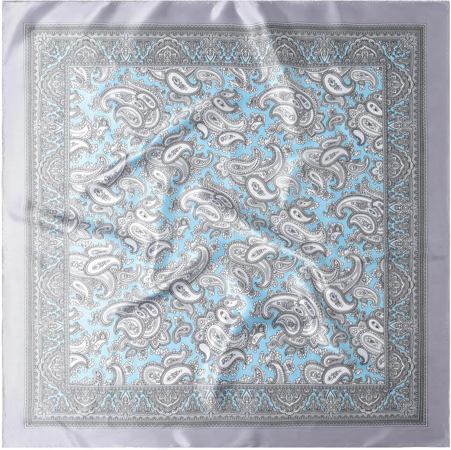 35" Men's Cowboy Scarf - Oversized Western Bandana Neckwear, Large Square Scarf with Gift Packaging