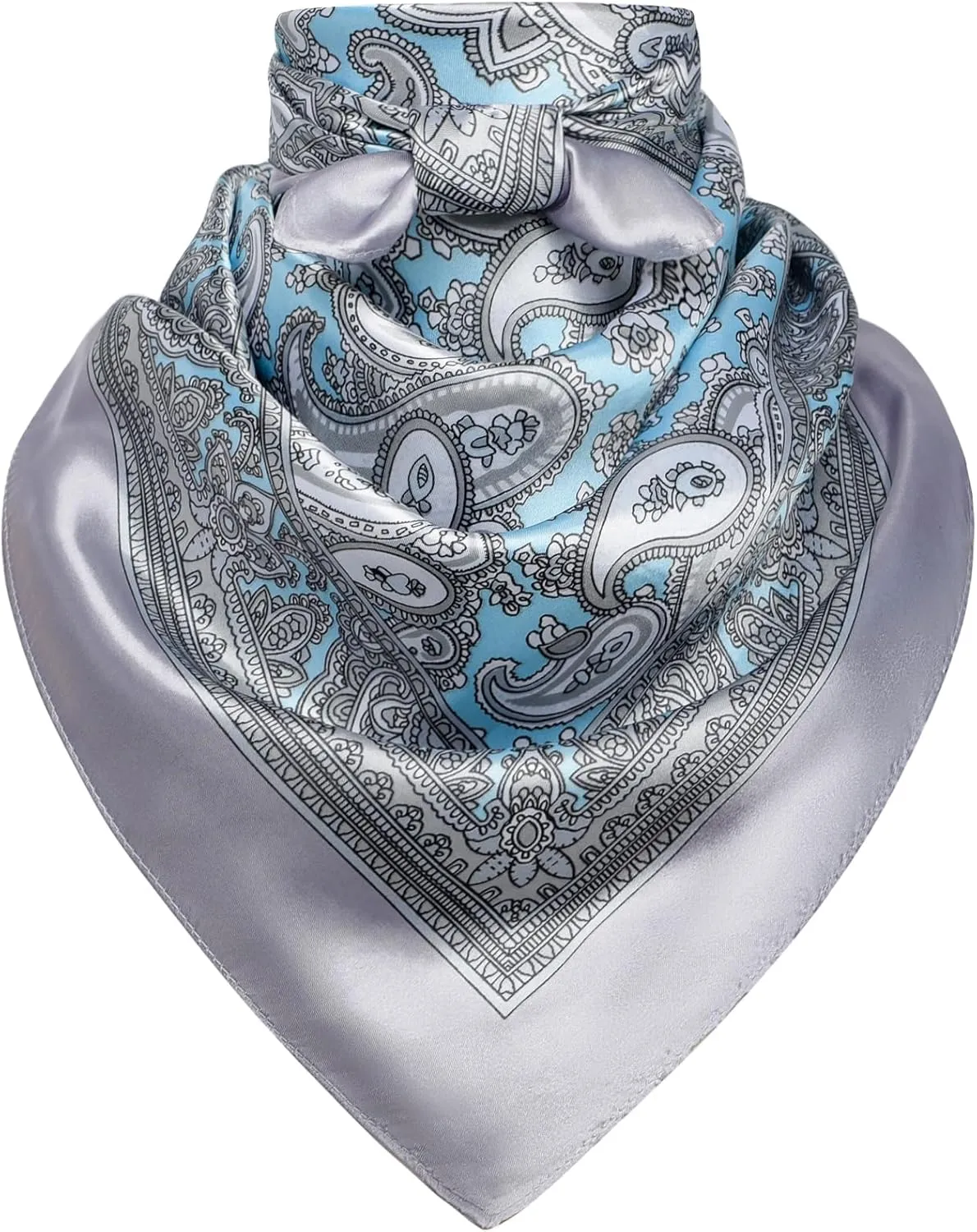 35" Men's Cowboy Scarf - Oversized Western Bandana Neckwear, Large Square Scarf with Gift Packaging