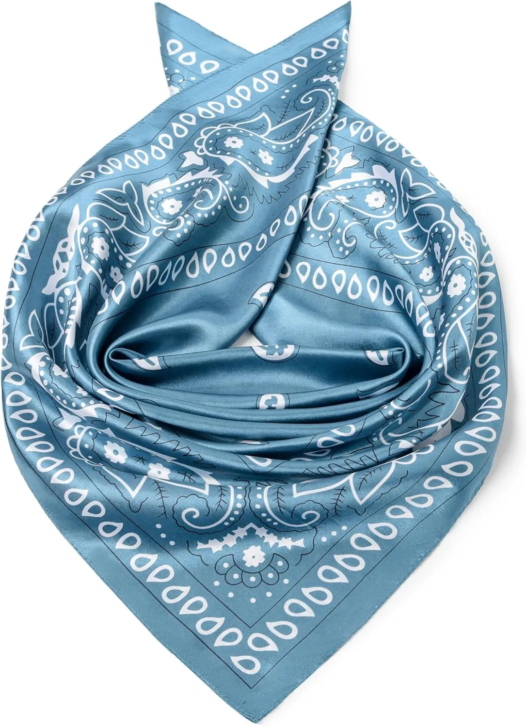 35" Men's Cowboy Scarf - Oversized Western Bandana Neckwear, Large Square Scarf with Gift Packaging