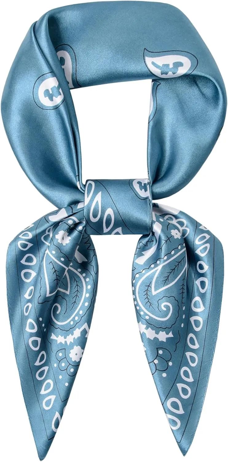 35" Men's Cowboy Scarf - Oversized Western Bandana Neckwear, Large Square Scarf with Gift Packaging