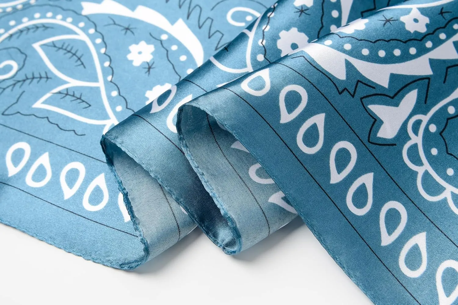 35" Men's Cowboy Scarf - Oversized Western Bandana Neckwear, Large Square Scarf with Gift Packaging