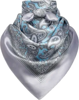 35" Men's Cowboy Scarf - Oversized Western Bandana Neckwear, Large Square Scarf with Gift Packaging