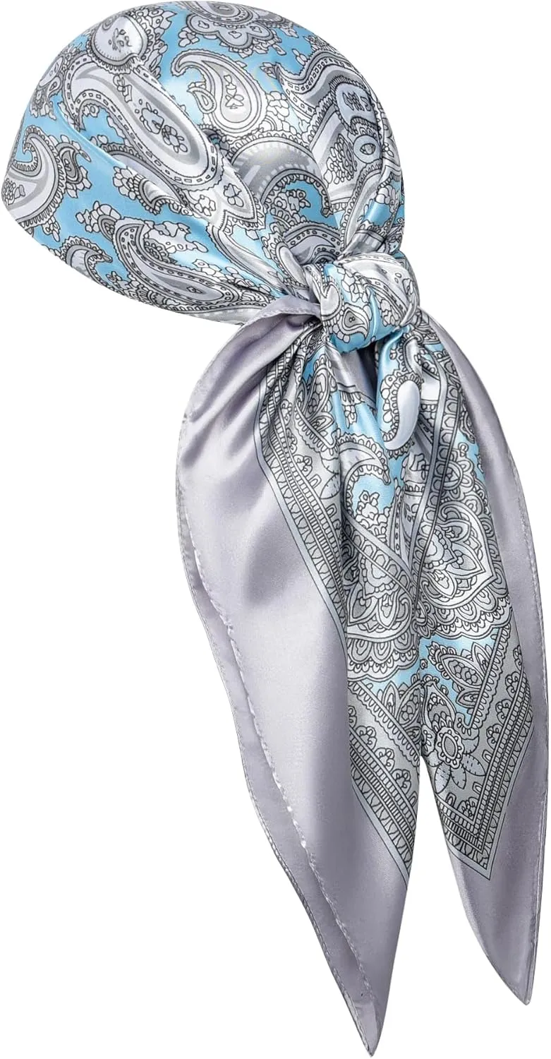 35" Men's Cowboy Scarf - Oversized Western Bandana Neckwear, Large Square Scarf with Gift Packaging
