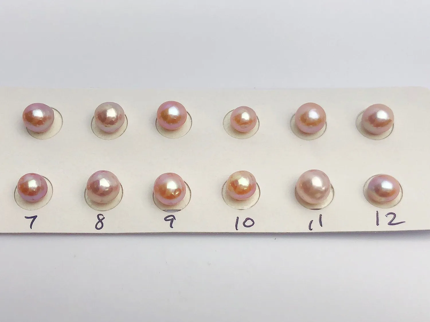 6-7mm Pairs Edison Matched Pearls, AA, Near Round, Natural Color (596)