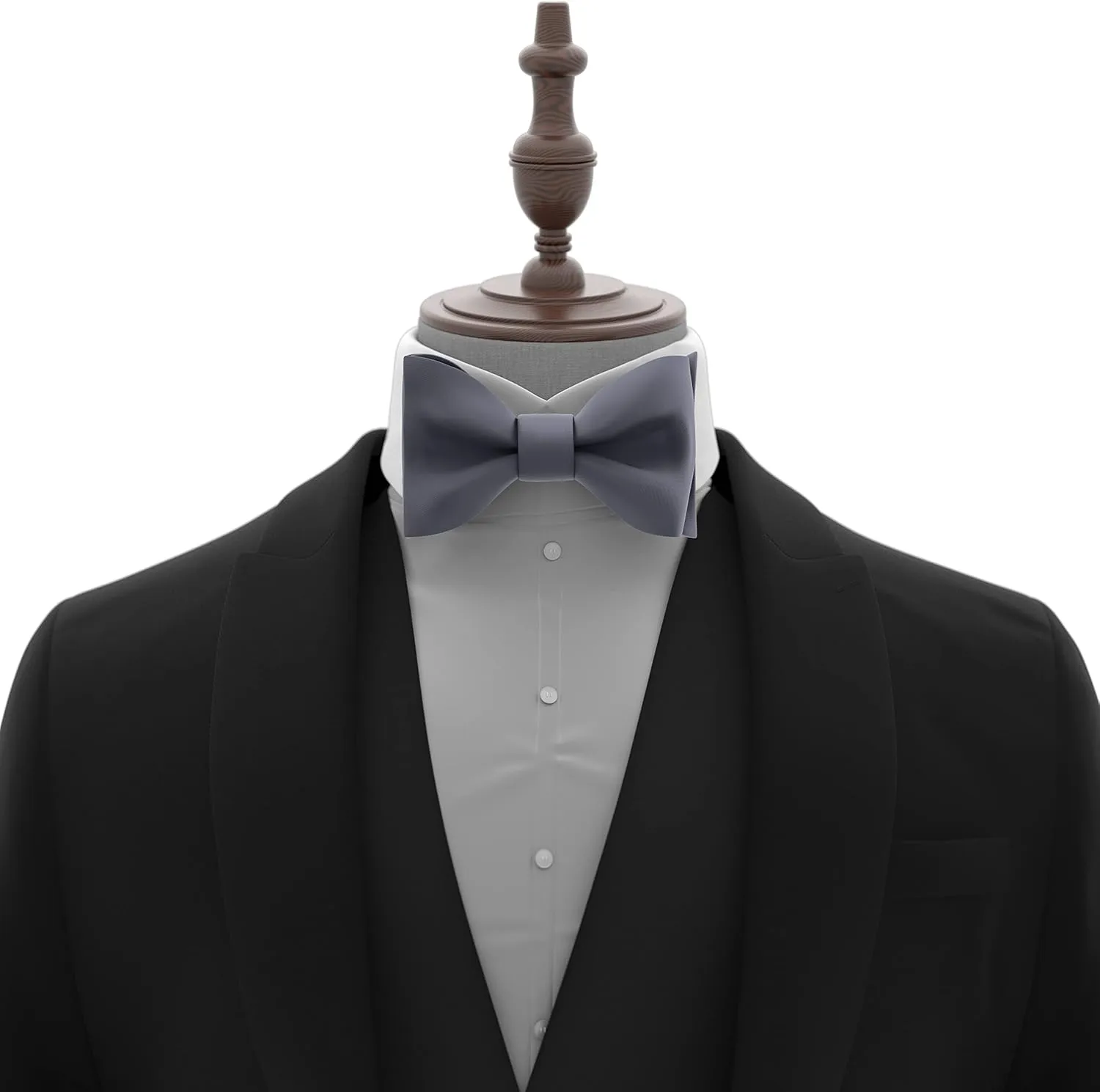 Adam Young Men's Self Tie Bow Tie Sets w/Pocket Squares & Cufflinks Sami-Glossy Satin Classy Bowtie for Tuxedo Faux Silk