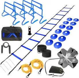 Adjustable Speed Training Hurdles Fitness & Speed Training Equipment with Agility Ladder - Plyometric Fitness & Speed Training  Hurdle/Obstacles for Soccer, Football, Track & Field