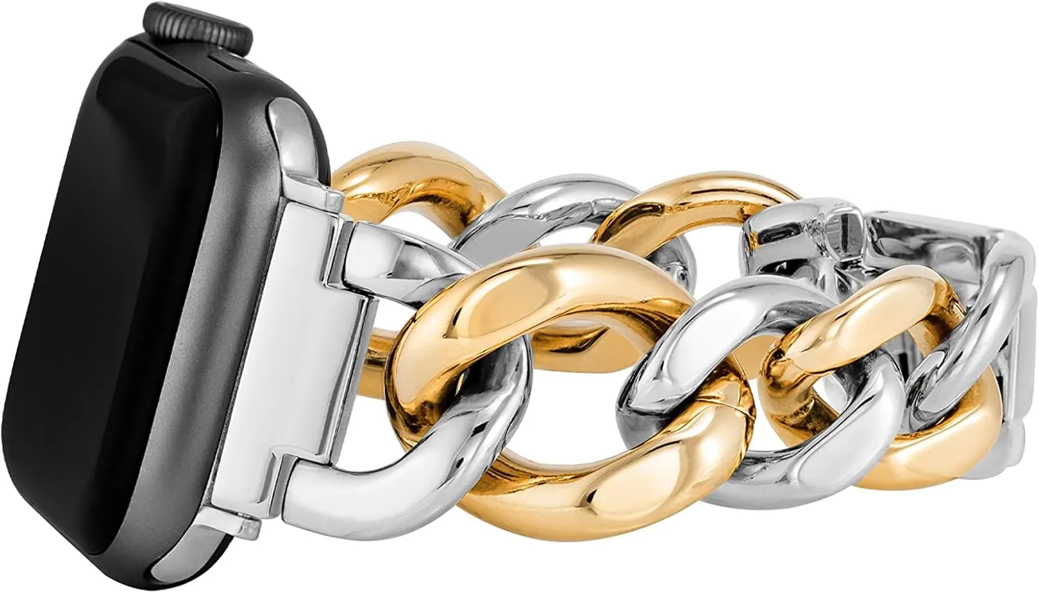 Anne Klein Fashion Chain Bracelet for Apple Watch, Secure, Adjustable, Apple Watch Replacement Band, Fits Most Wrists