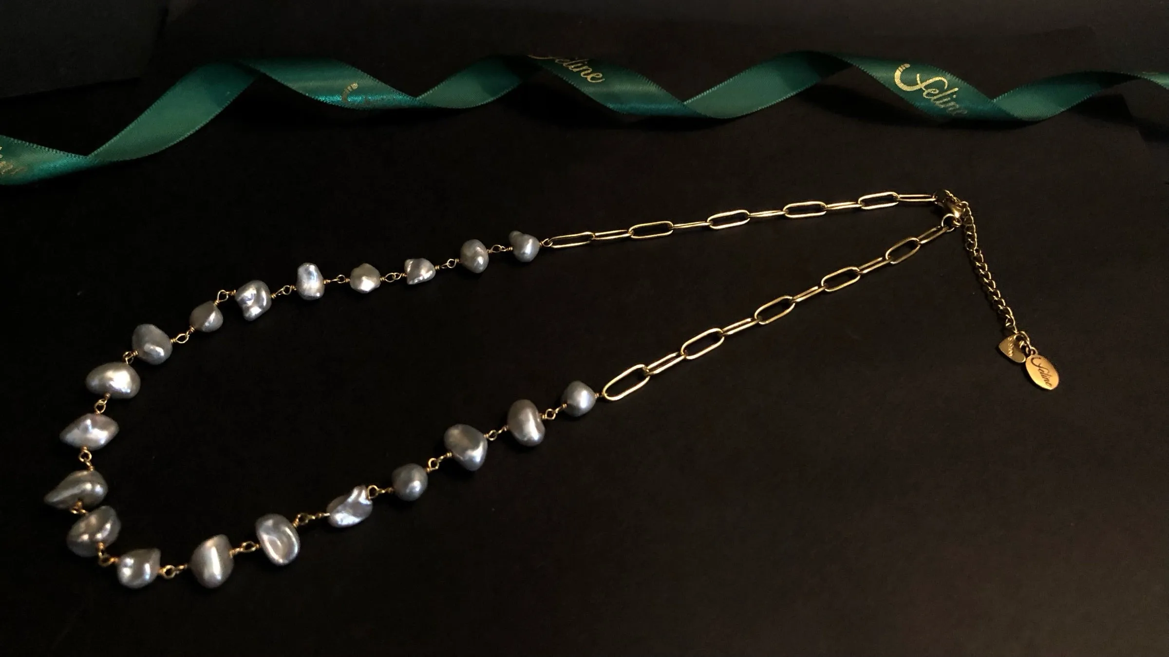 Ariyonna Silver Pearl Necklace