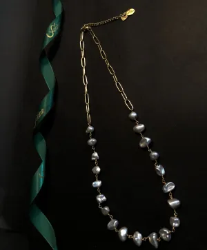 Ariyonna Silver Pearl Necklace