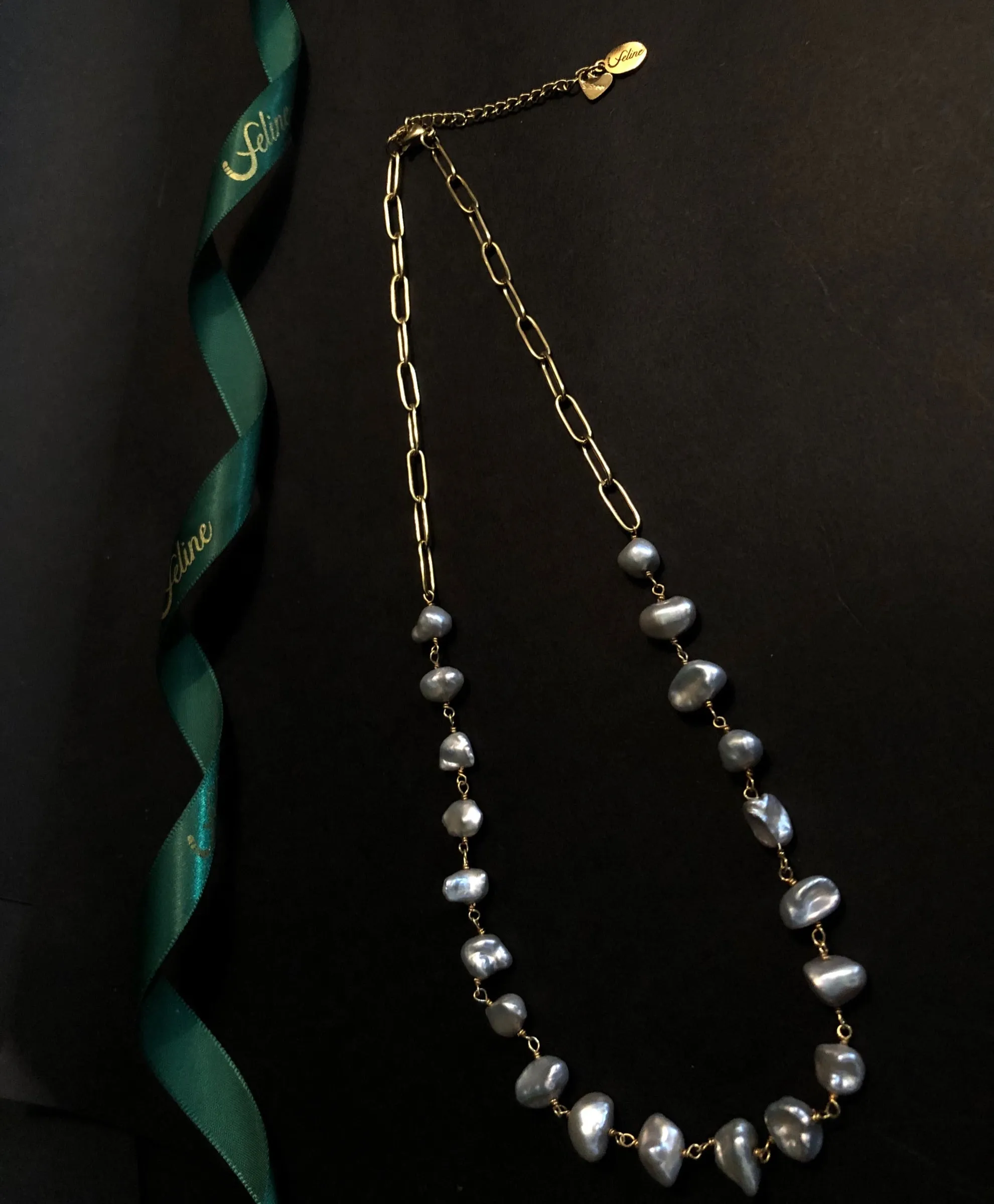 Ariyonna Silver Pearl Necklace