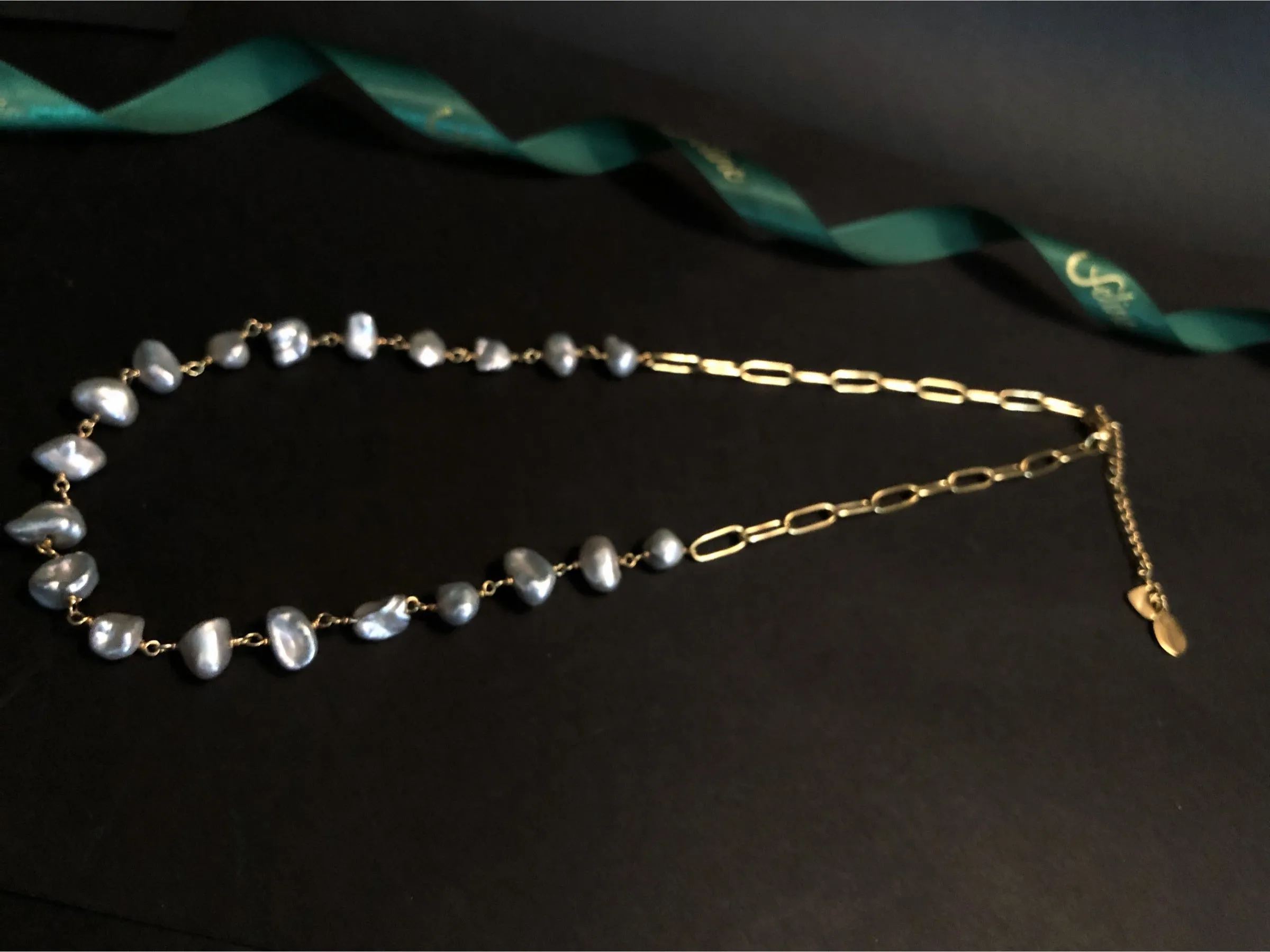 Ariyonna Silver Pearl Necklace
