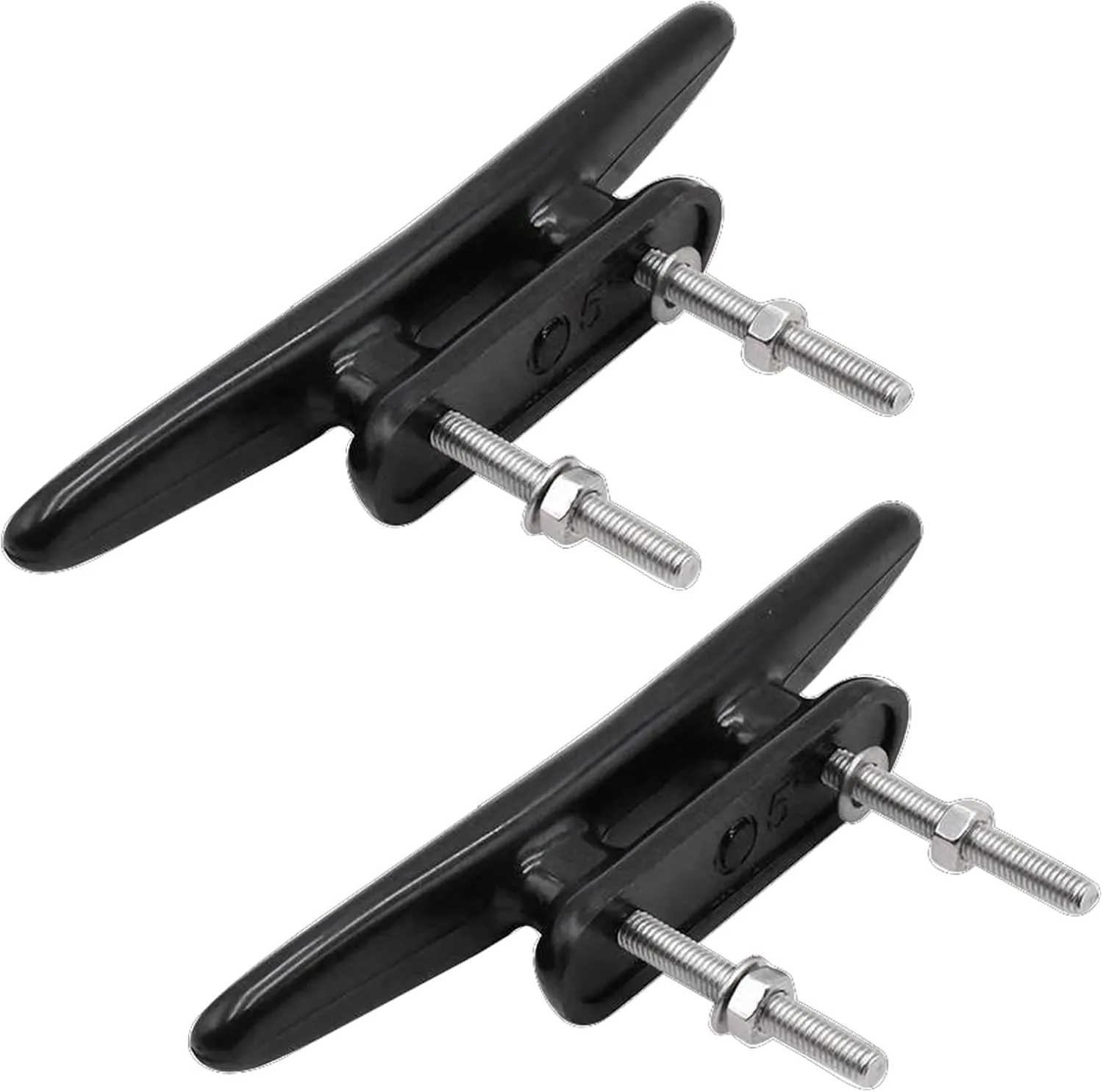 Black Nylon Boat Cleats Dock Cleats Nylon Kayak Rope Tie Cleat 4 Pack,Include Installation Screws