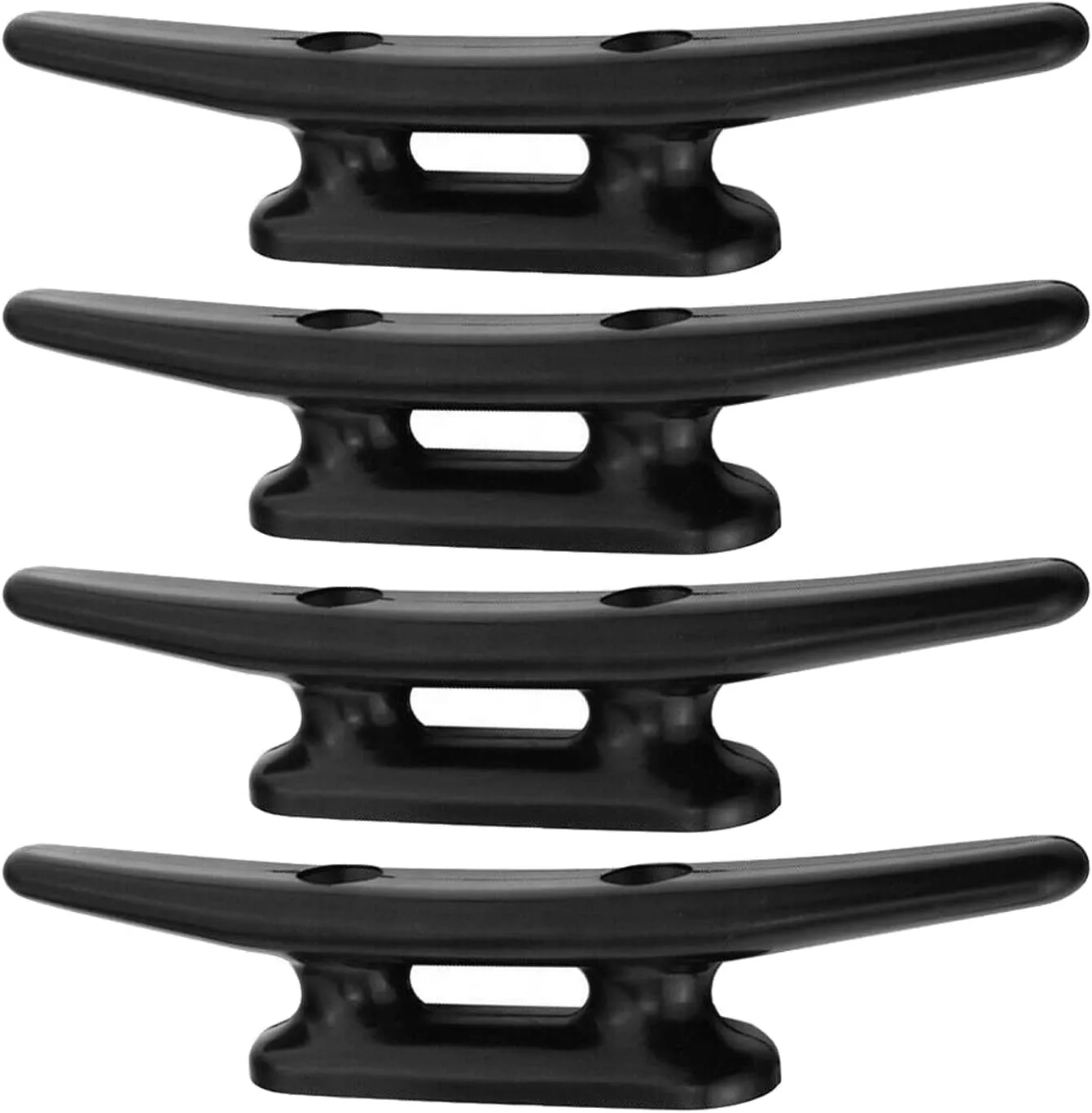 Black Nylon Boat Cleats Dock Cleats Nylon Kayak Rope Tie Cleat 4 Pack,Include Installation Screws