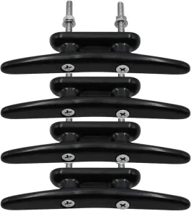 Black Nylon Boat Cleats Dock Cleats Nylon Kayak Rope Tie Cleat 4 Pack,Include Installation Screws