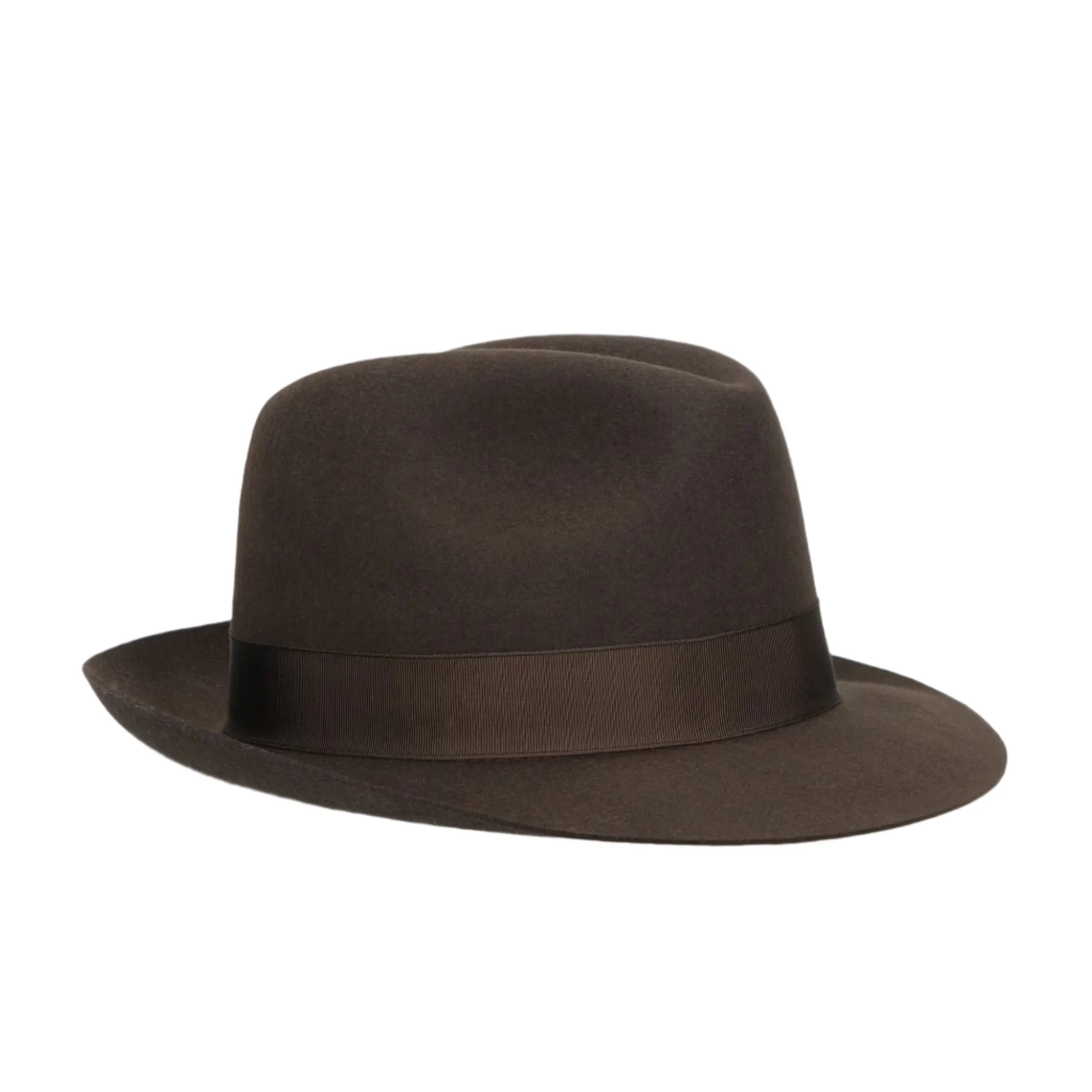 Borsalino Damiano in Dark Brown Marengo Felt Fedora Made in Italy