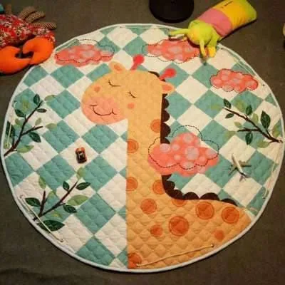 Cartoon Style Soft Round Playing Mat