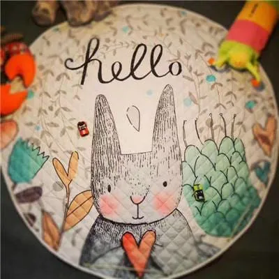 Cartoon Style Soft Round Playing Mat