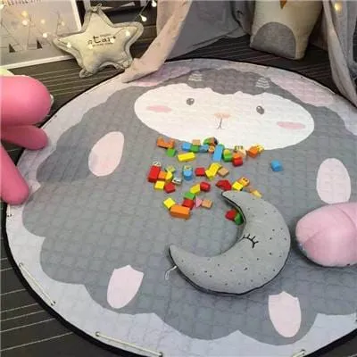 Cartoon Style Soft Round Playing Mat