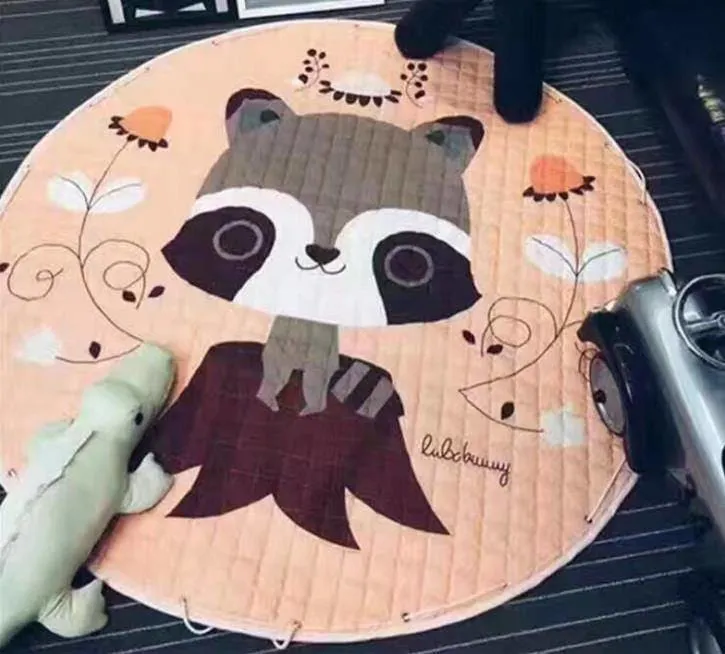 Cartoon Style Soft Round Playing Mat