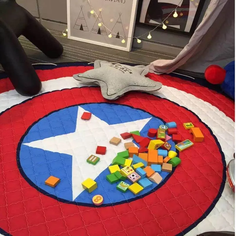 Cartoon Style Soft Round Playing Mat