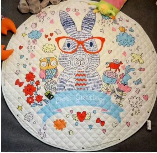 Cartoon Style Soft Round Playing Mat