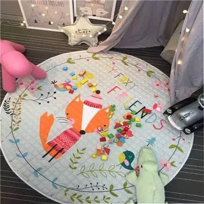 Cartoon Style Soft Round Playing Mat