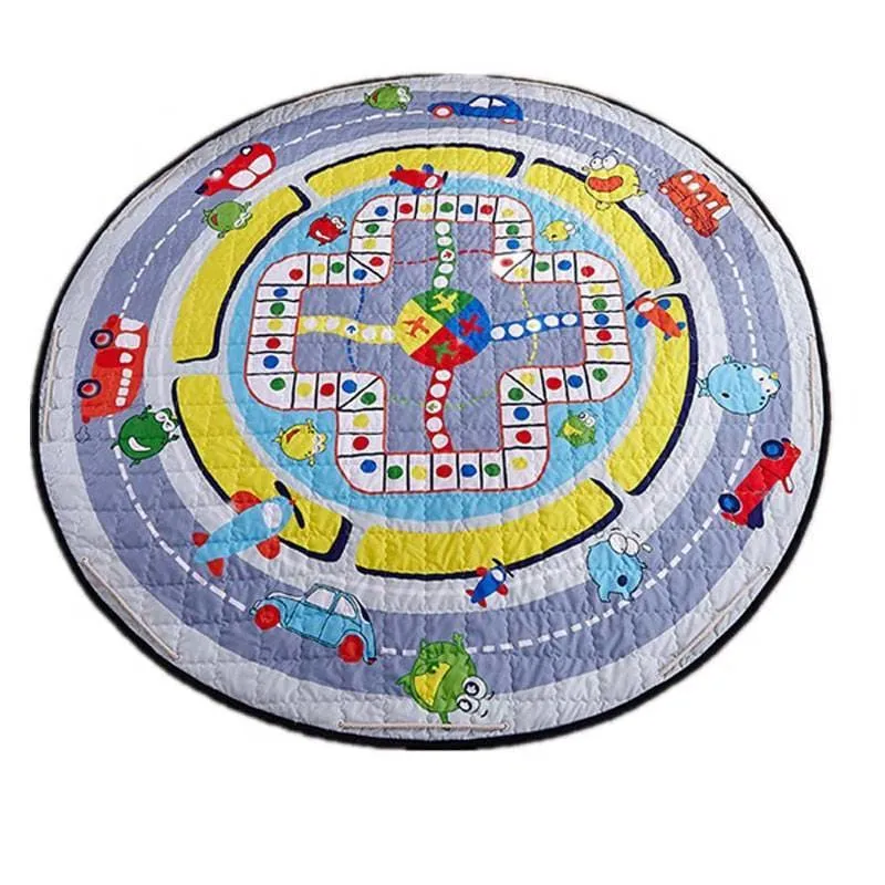 Cartoon Style Soft Round Playing Mat