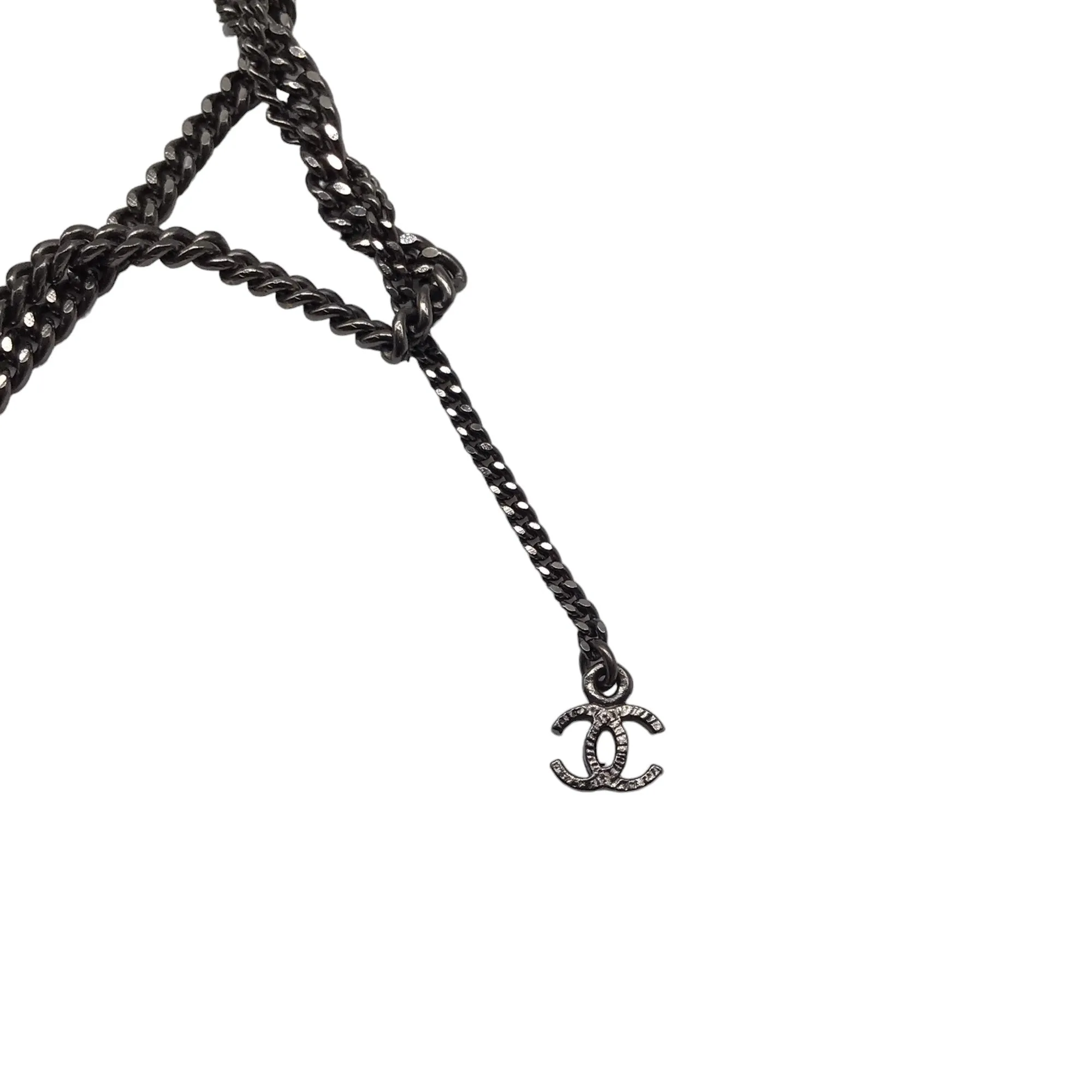 Chanel Multicolored Pearl CC Logo Multi Strand Necklace