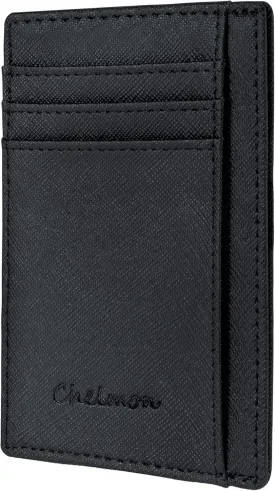 Chelmon Slim Wallet for Men, Minimalist Front Pocket RFID Blocking Credit Card Holder