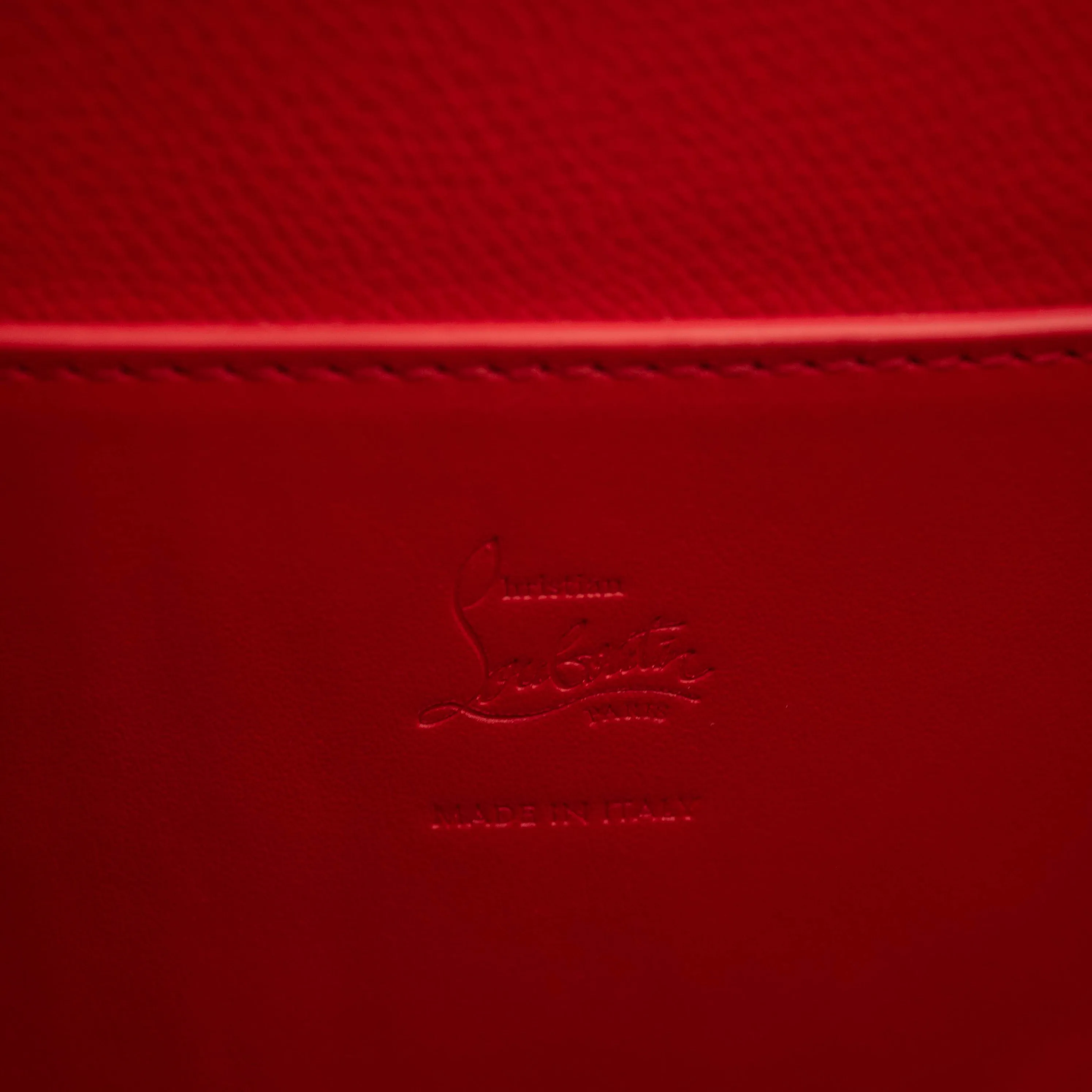 Christian Louboutin Large Cabarock Croc Embossed Leather Tote Brown