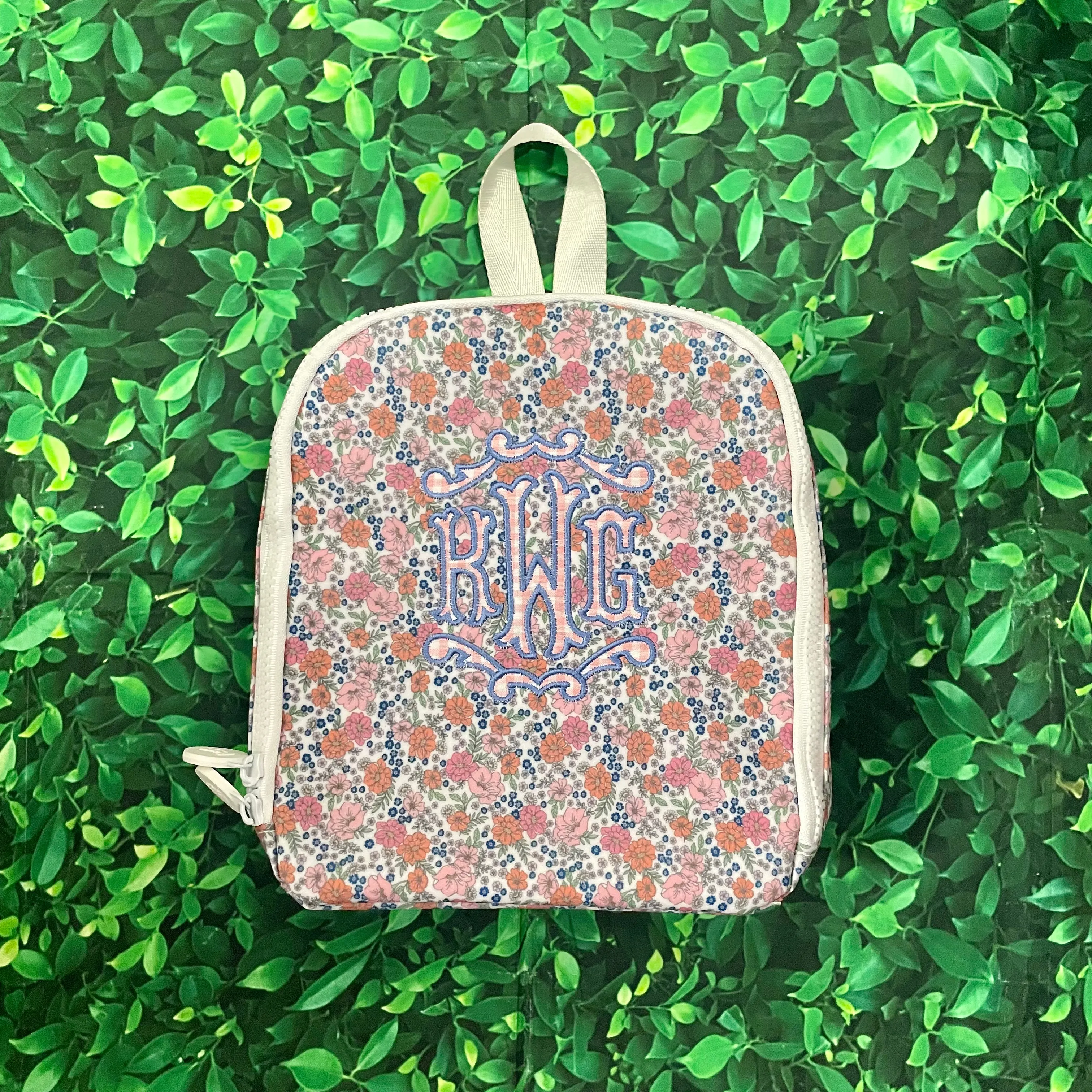 Coated Canvas Garden Floral Bring It Lunch Bag