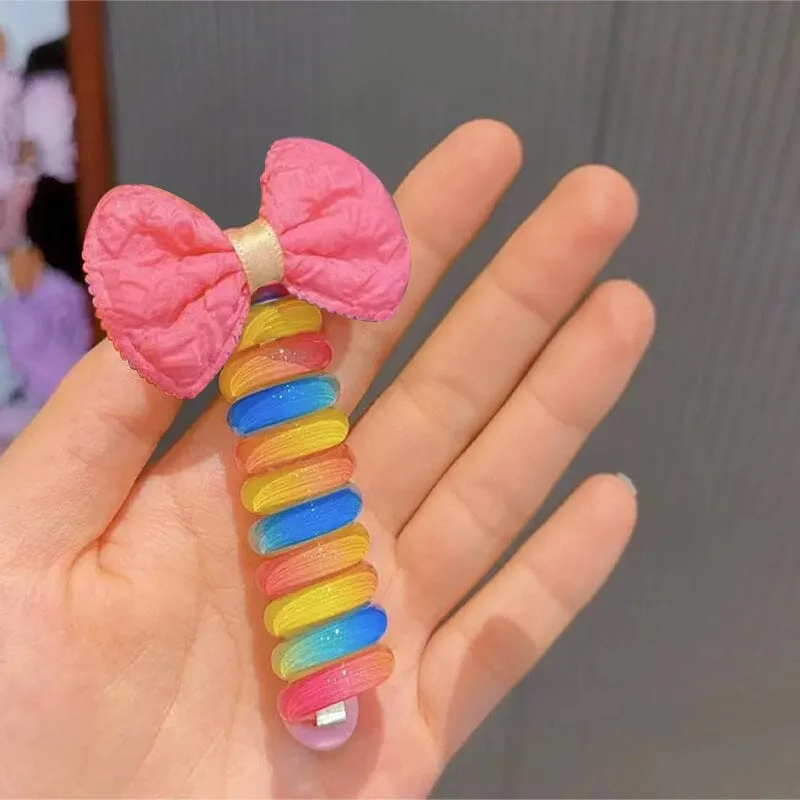 Colorful Telephone Line Hair Bands