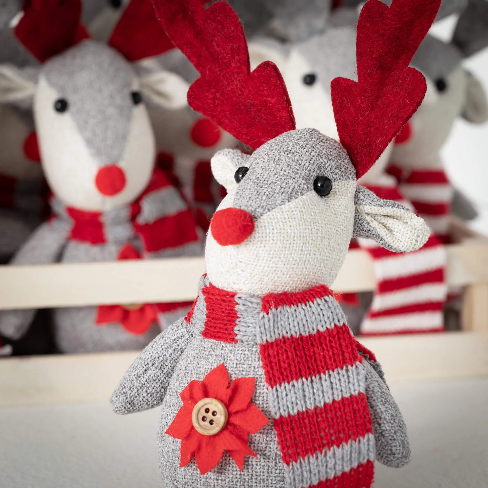 Crate Reindeer Ornament Set
