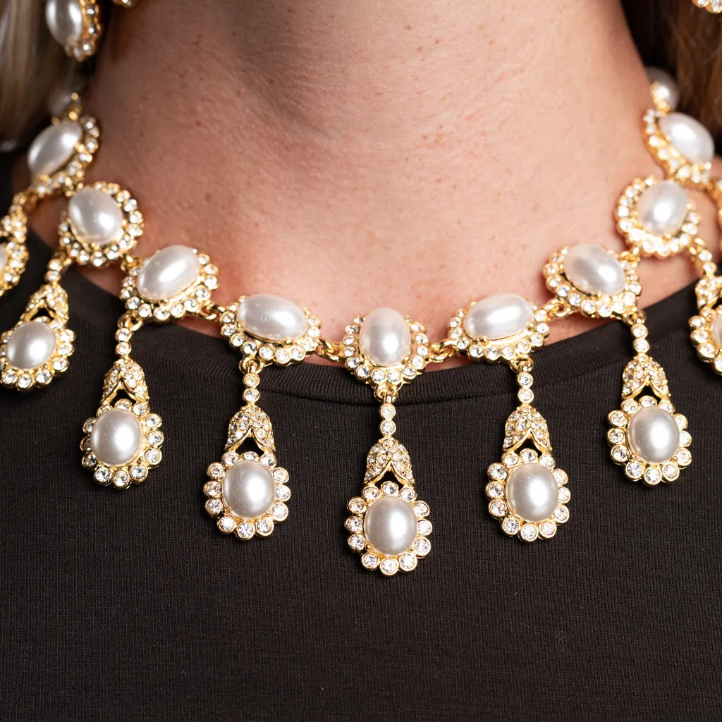 Cultura Pearl and Cabochon Drop Necklace