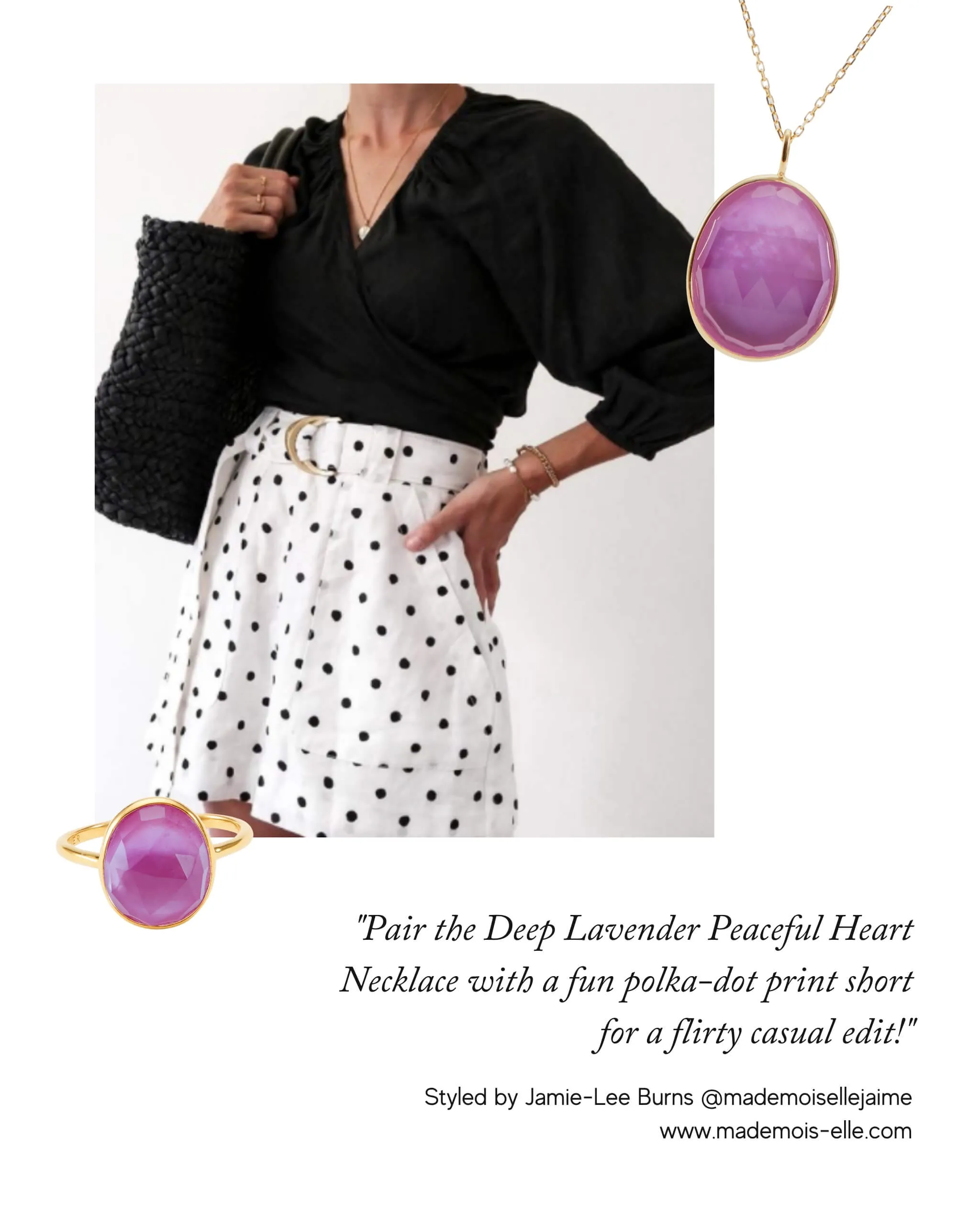 Deep Lavender Statement Ring - Window to my Soul