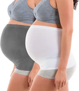 DIRAVO Womens Maternity Belly Band for Pregnancy Non-slip Silicone Stretch Pregnancy Support Belly Belt Bands