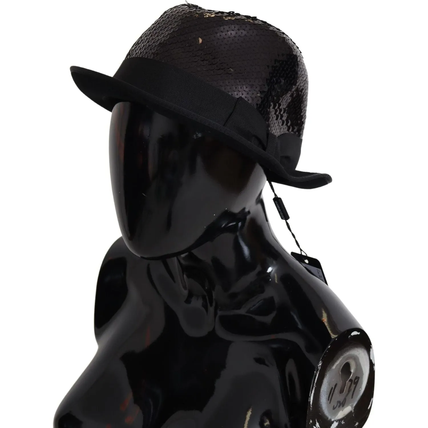 Dolce & Gabbana Elegant Black Sequin Fedora Hat