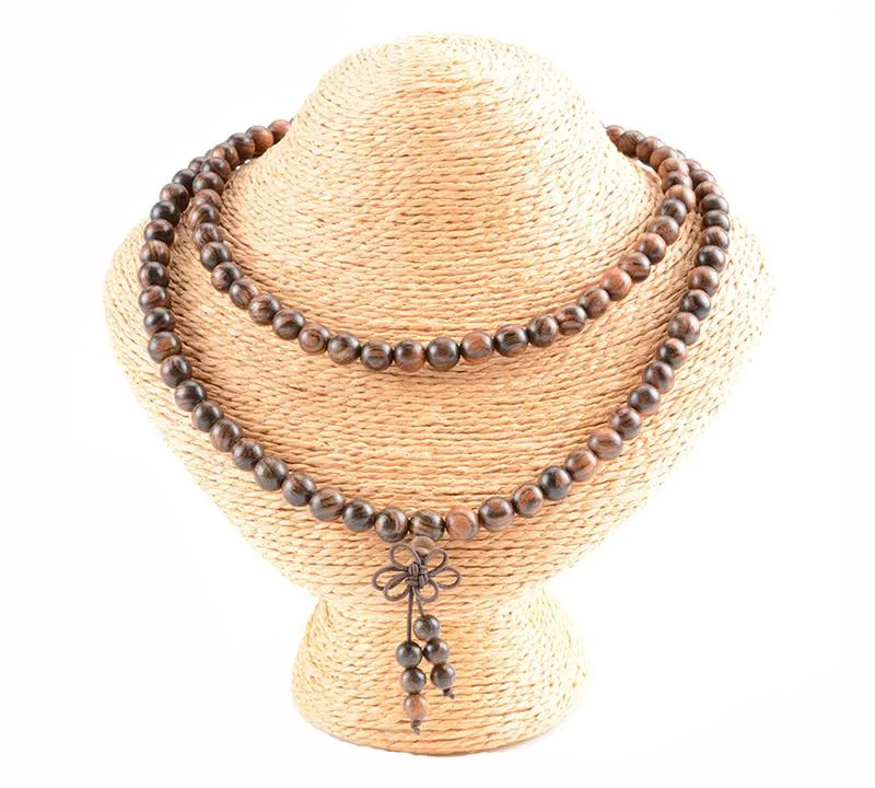 Exotic Bocote Wood 108 Beads Mala Bracelet