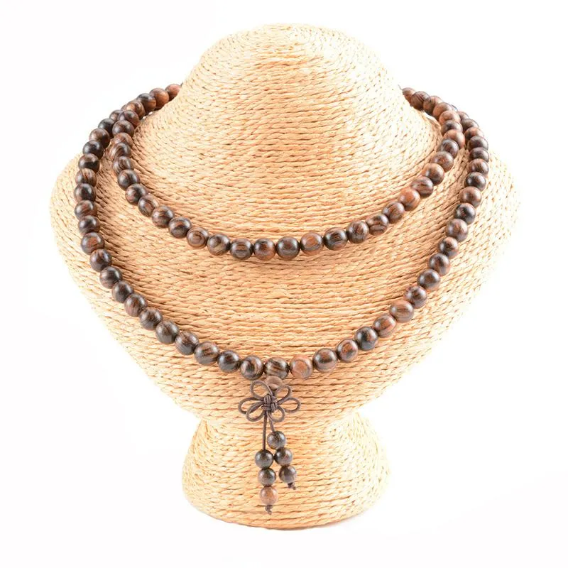 Exotic Bocote Wood 108 Beads Mala Bracelet