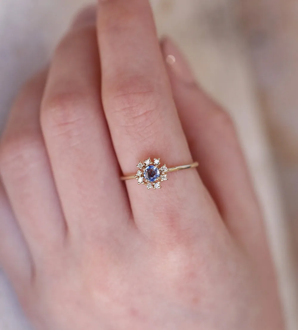 Florence II | blue sapphire & diamonds