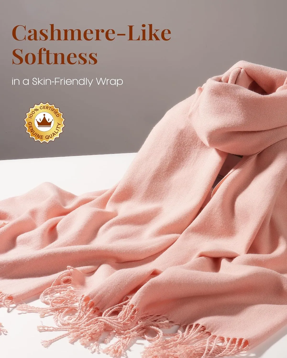 FURTALK Scarf for Women Winter Pashmina Shawl and Wraps Cashmere Feel Scarves for Evening Dresses Wedding Party