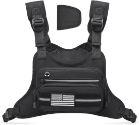 G4Free Tactical Chest Bag for Men, Tactical Quick Access Chest Rig Vest, EDC Chest Pack for Running, Hiking, Cycling