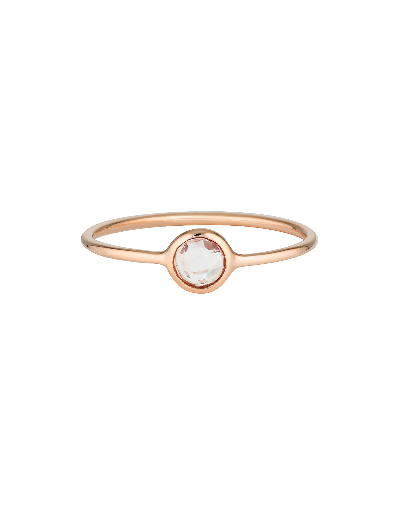 Georgini Eos Ring w/ White Topaz - Rose Gold