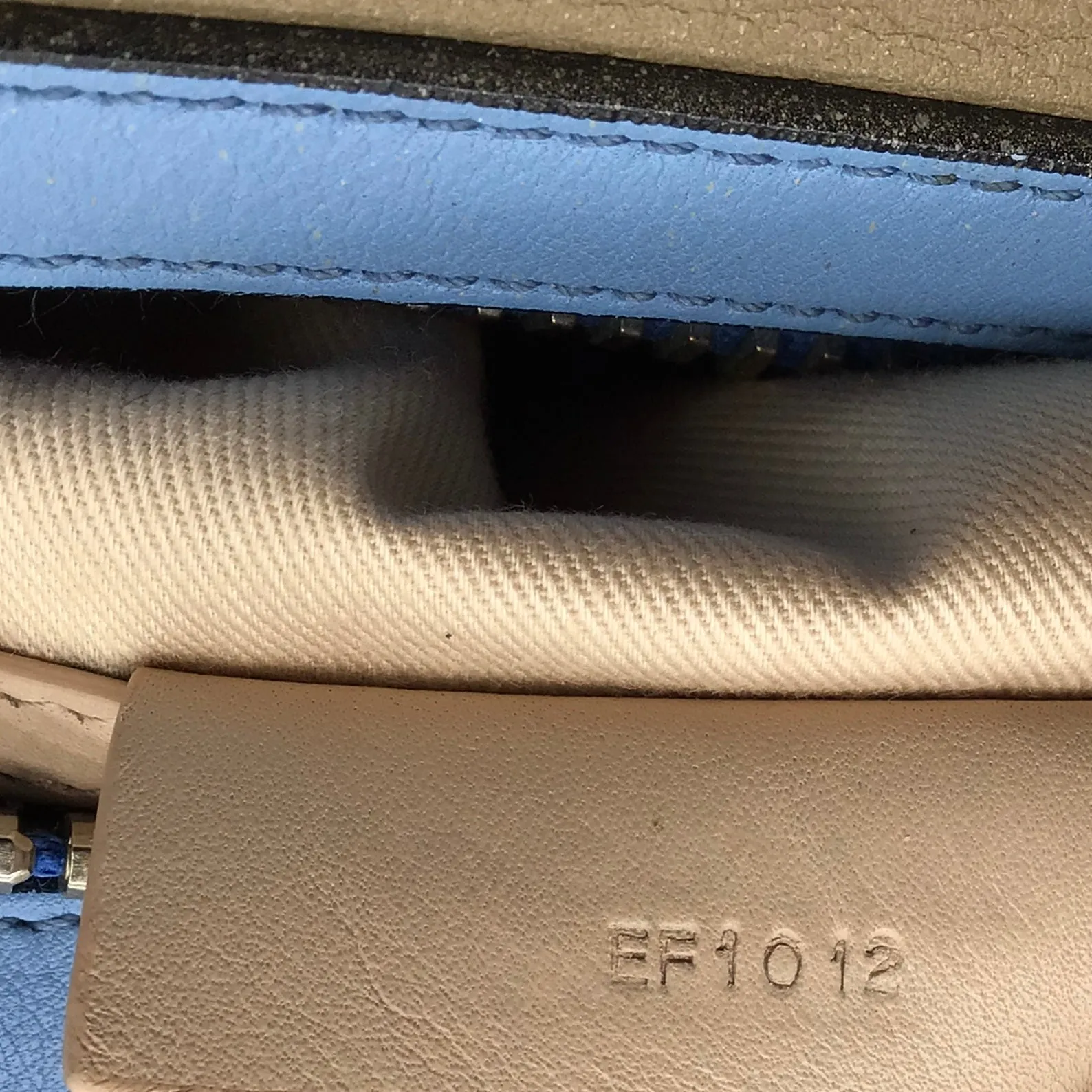 Givenchy Blue / Taupe Lucrezia Leather Double Top Handle Shoulder Bag