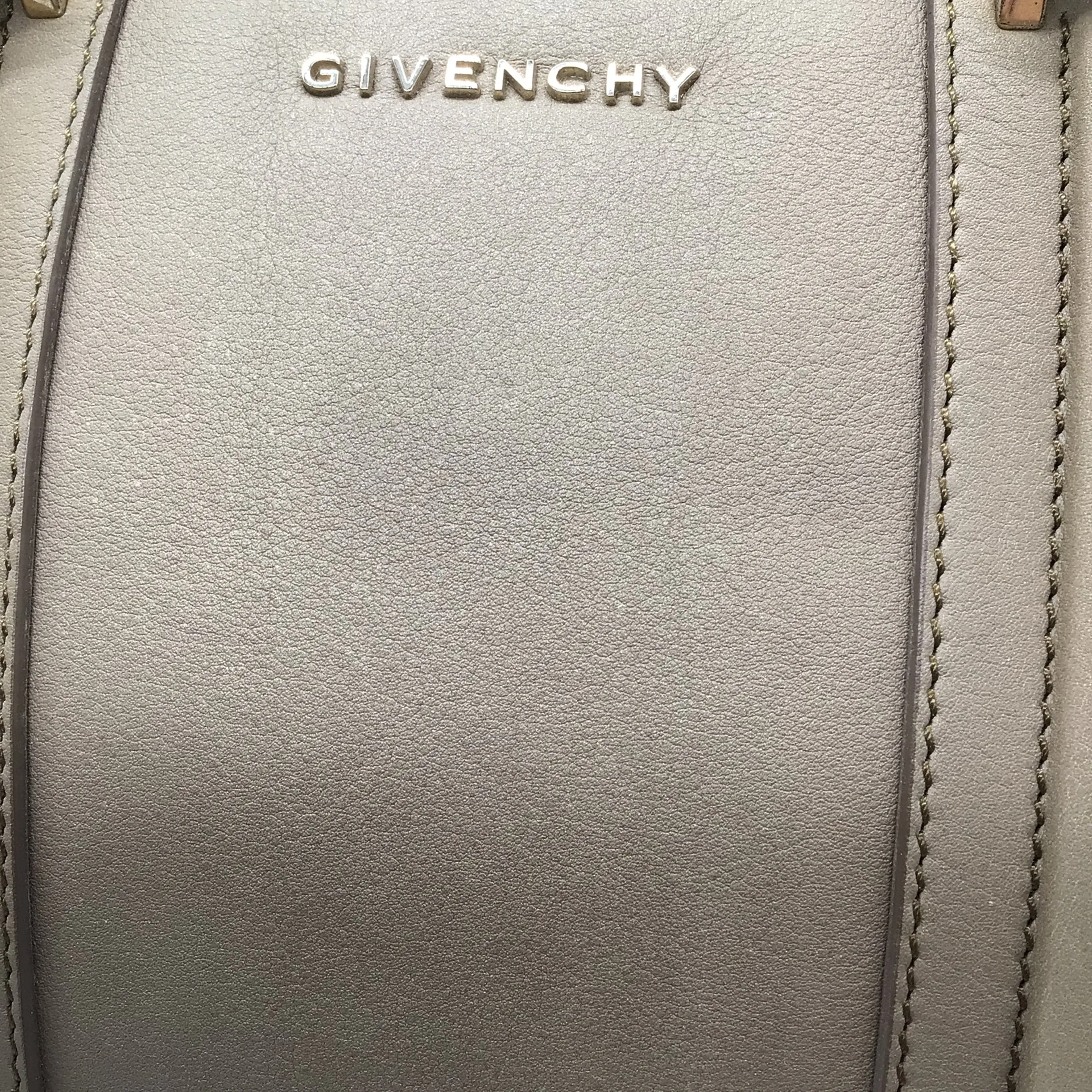 Givenchy Blue / Taupe Lucrezia Leather Double Top Handle Shoulder Bag